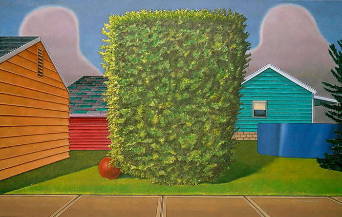The Hedge Between, a painting by John Hrehov.